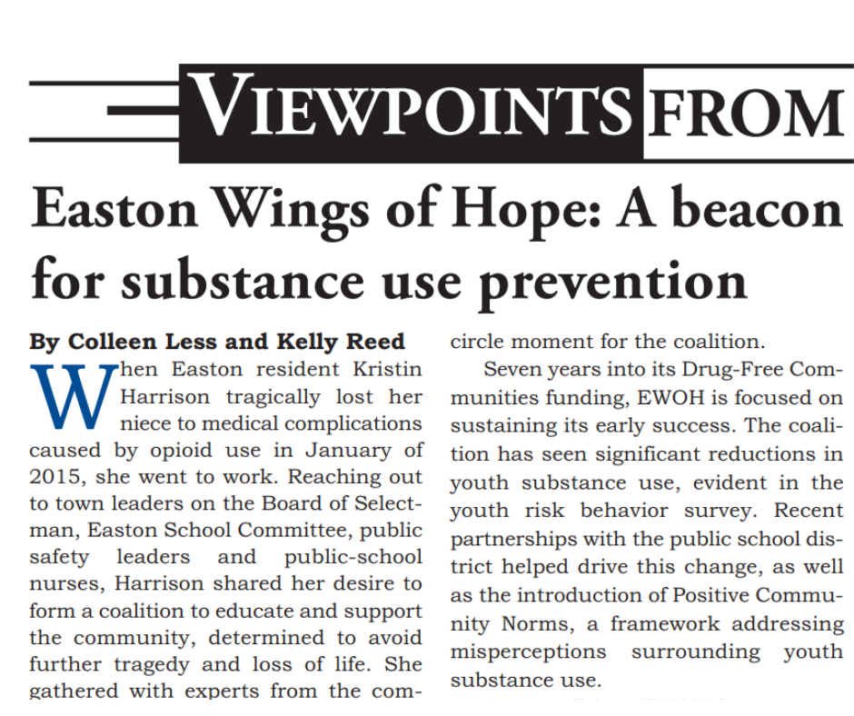 Easton Wings of Hope publication in Provider Newspaper